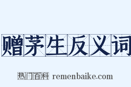 赠茅生反义词是什么意思的图片
